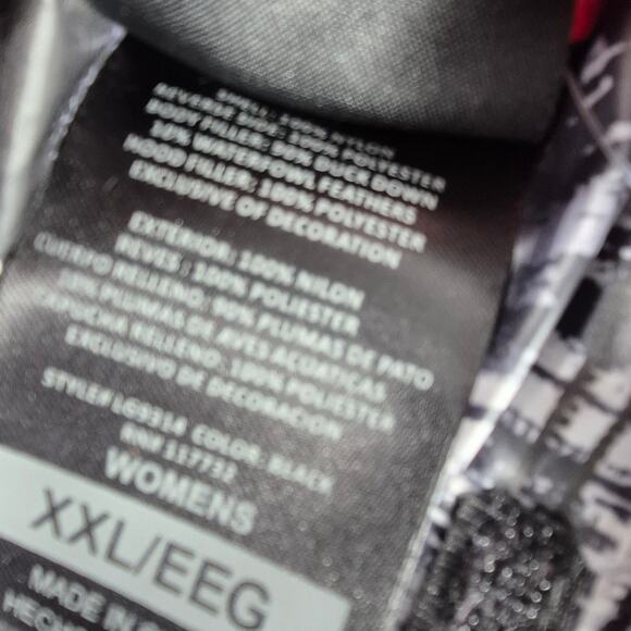 Gerry Black White Quilted Down Reversible Hooded Packable Women's Vest NEW XXL - Picture 4 of 5